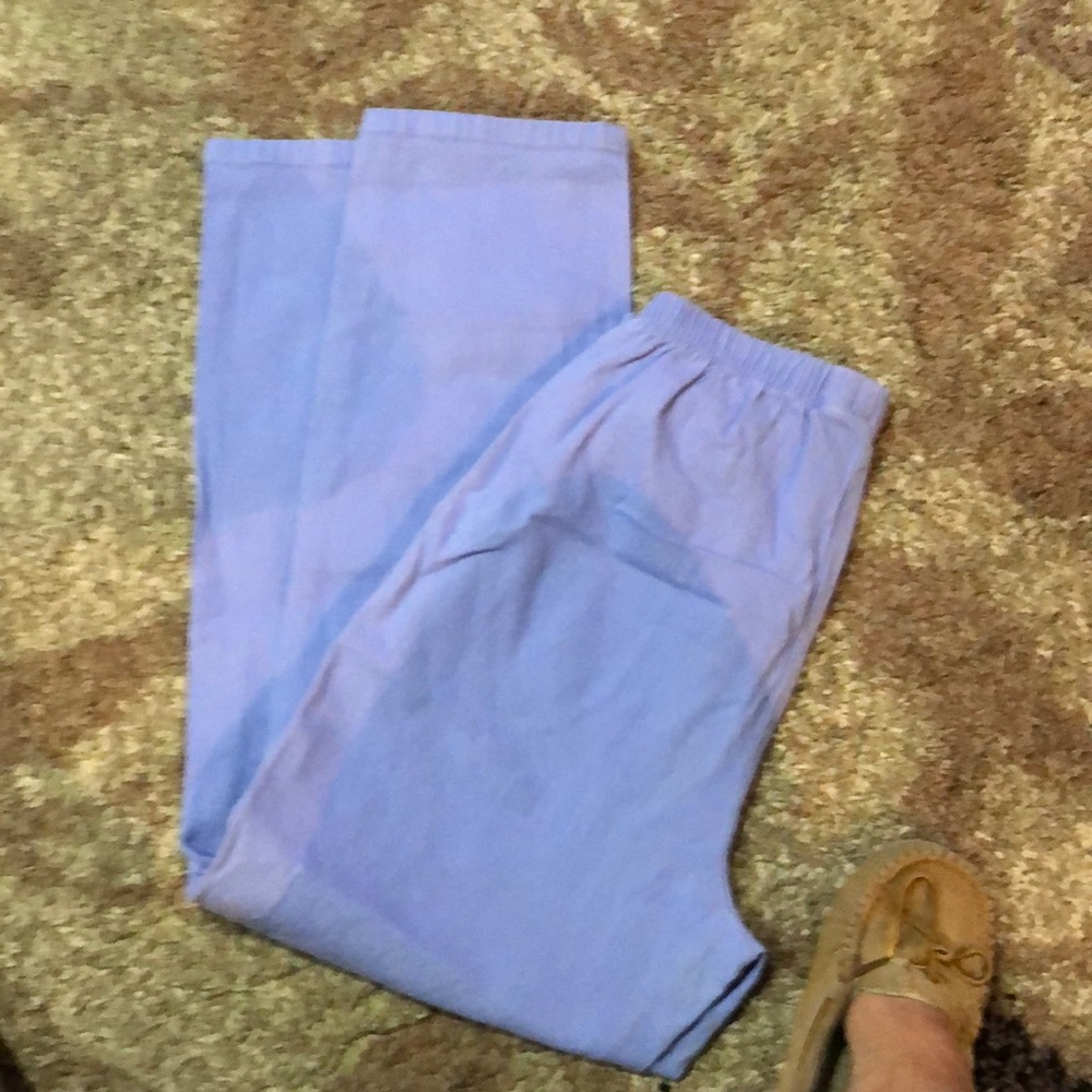 Denim & co elastic waist pale purple pants